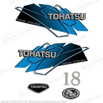 Tohatsu 18hp Decal Kit - Blue INCR10Aug2021