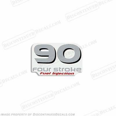 Yamaha Single "90 Fourstroke" Decal - Rear INCR10Aug2021