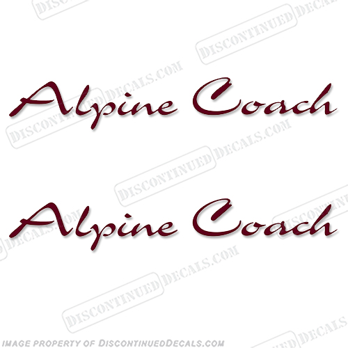 Alpine Coach RV Logo Decals - (Set of 2) Any Color! INCR10Aug2021