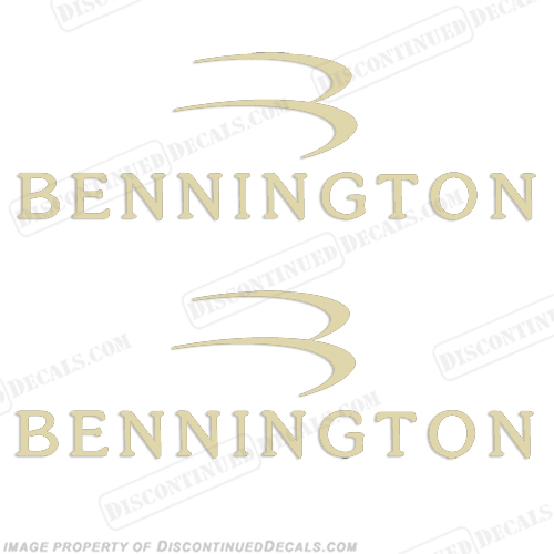 Bennington Boat Logo Decals (Set of 2) - Fawn INCR10Aug2021