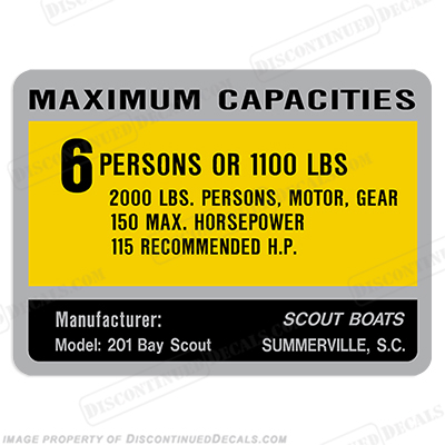 Scout Bay 201 Decal - 6 Person INCR10Aug2021