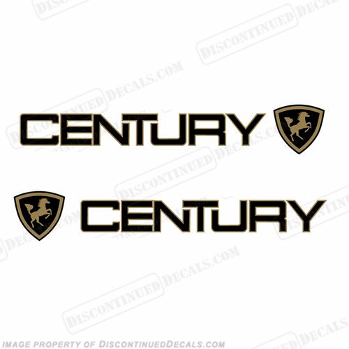 Century Boats Logo w/ Crest Decals - 2 Color! INCR10Aug2021