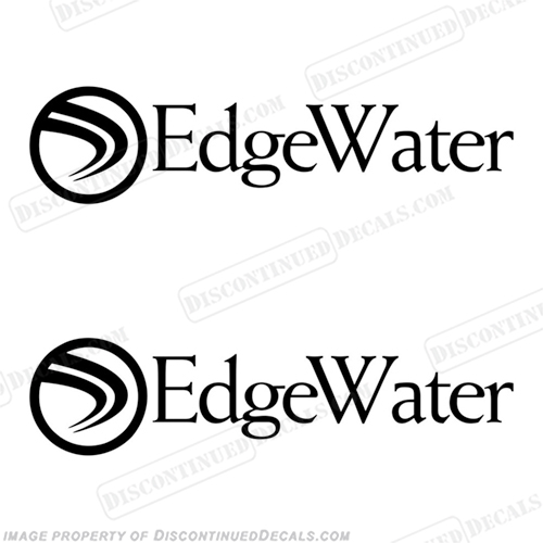 Edgewater Boat Logo Decal (set of 2) - Any Color!  edge, water, color,INCR10Aug2021