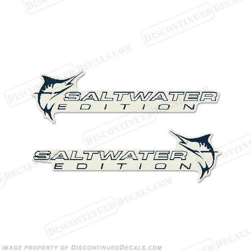 Evinrude Single "Saltwater Edition" Decals (Set of 2) INCR10Aug2021