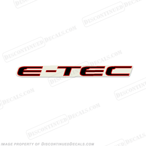 Evinrude Single "E-Tec" Decal  INCR10Aug2021