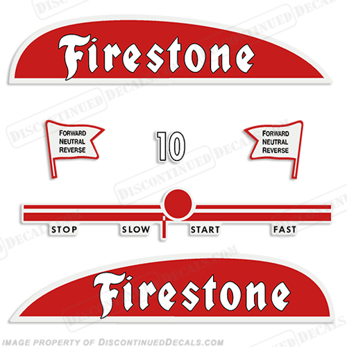 Firestone 1950 10hp Outboard Decal Kit INCR10Aug2021