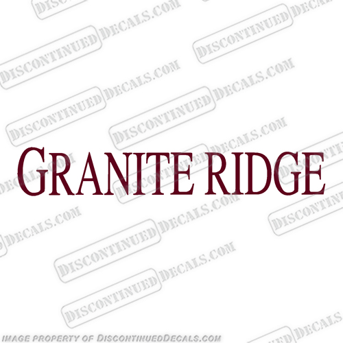 Jayco "Granite Ridge" RV Decal - Any Color!  granite, ridge, by, jayco, front, camper, rv, decal