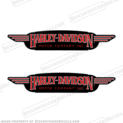 Harley-Davidson FXSB FXR Tank Decal Set - Silver Red Black harley, davidson, lowrider, wide, glide,  fxsb, fxr, fxrs, 90, '90, 90', 1990, 14311-90, 14306-90, 14312-90, 14307-90, silver, black