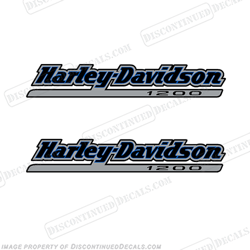 Harley-Davidson Fuel Tank Decals (Set of 2) - Sport XL 1200 - BLUE harley, harley davidson, harleydavidson, sport, 1200, xl, 1200xl, INCR10Aug2021