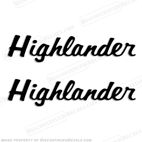 Highlander Boat Trailer Decals (Set of 2) - Any Color! INCR10Aug2021
