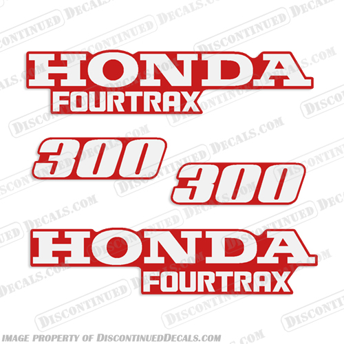 Honda Fourtrax 300 ATV Decals honda, ATV, atv, 300, fourtrax, four, trax, decal, set, logos, stickers, decals, motorcross, offroad, off road, dirtbike, dirt bike, 4wheeler, four wheeler