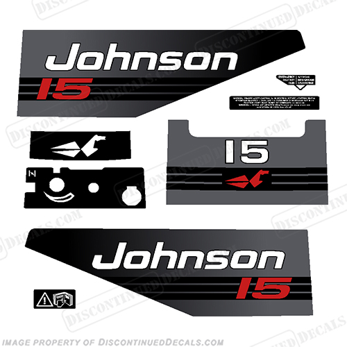 Johnson 15hp Decals - 1992 15 hp, 1992, 92, INCR10Aug2021