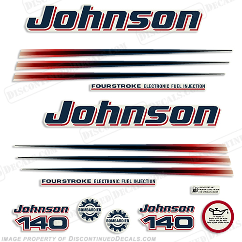 Johnson 140hp FourStroke Decals 2003 - 2007 INCR10Aug2021