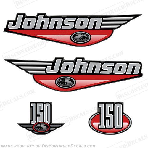 Johnson 150hp Decals - 1999 (Red) 150 hp, INCR10Aug2021