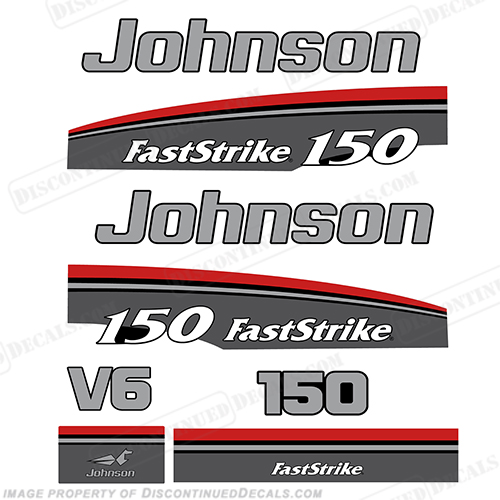 Johnson 150hp Fast Strike Decals 1997 - 1998 faststrike, 150, INCR10Aug2021