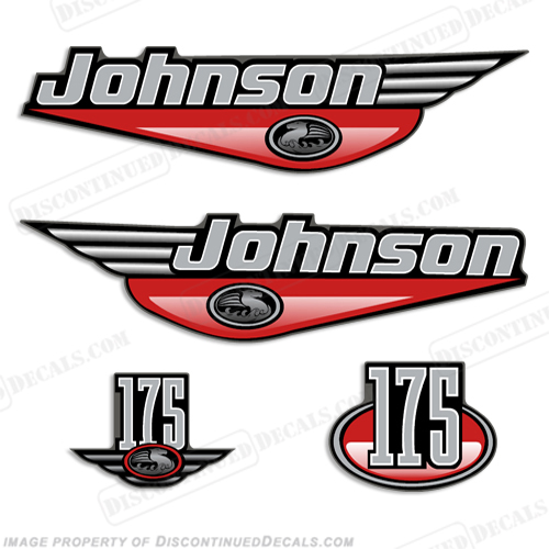 Johnson 175hp Decals (Red) INCR10Aug2021