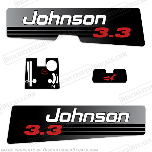 Johnson 3.3hp Decals 1993 - 1994 3.3 hp, 1993, 3.3, 93, 94, 0114896, INCR10Aug2021