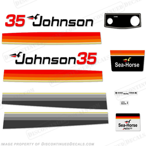 Johnson 1979 35hp Electric Decals INCR10Aug2021