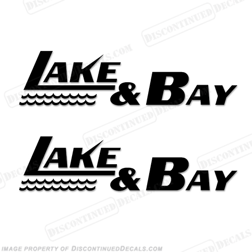 Lake &amp; Bay Boat Logo Decals (Set of 2) - Any Color! lake and bay, lake, bay, INCR10Aug2021