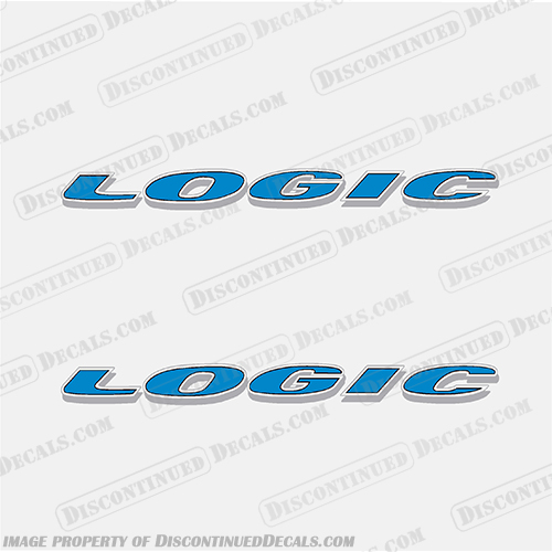 Logic Boat Decals (Set of 2) - Light Blue logic, boat, decal, set, blue, of, 2, decals, stickers, light,