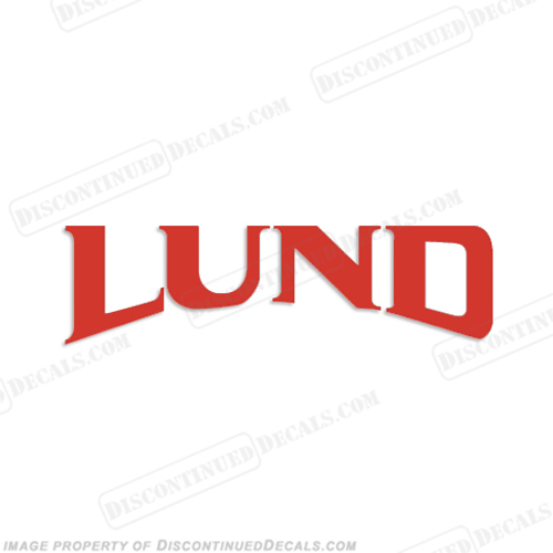 Lund Boat Decal - Red lund