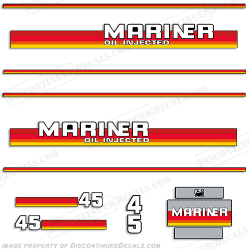 Mariner 1986 - 1990 45hp Decal Kit INCR10Aug2021