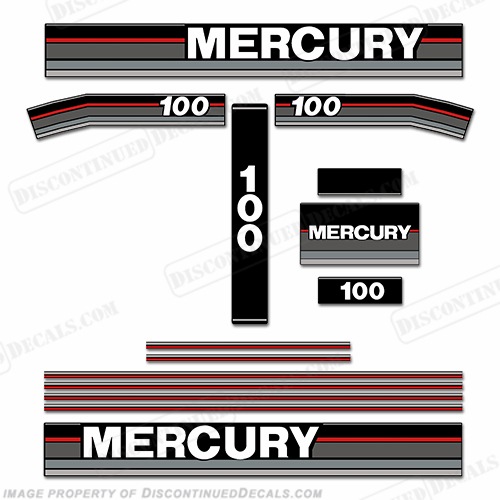 Mercury 1990 100HP Outboard Decals INCR10Aug2021