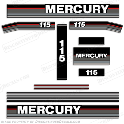 Mercury 1990 115HP Outboard Decals INCR10Aug2021