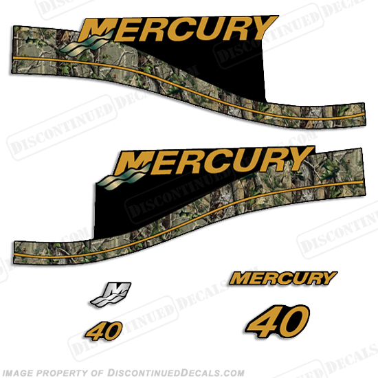Mercury Custom 40 ELPTO Decal Kit - Real Camo Style INCR10Aug2021