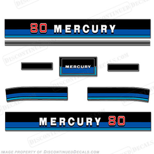 Mercury 1983 80hp Outboard Decals INCR10Aug2021