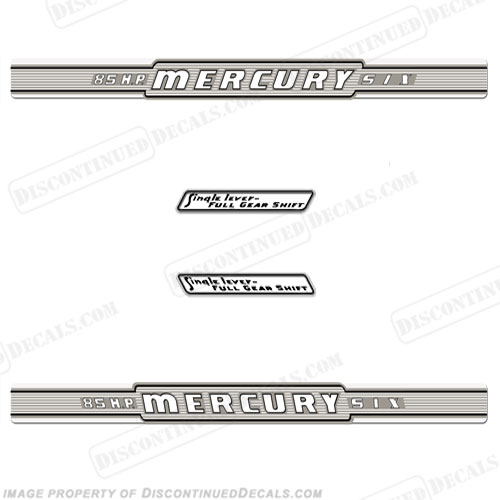 Mercury 1963 85HP Outboard Engine Decals INCR10Aug2021