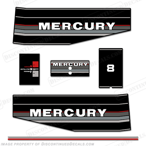 Mercury 1989 8HP Outboard Engine Decals INCR10Aug2021