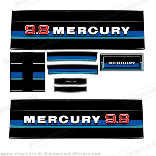 Mercury 1983 9.8hp Outboard Decals INCR10Aug2021