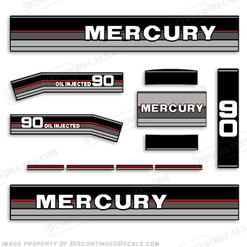 Mercury 1988 90HP Outboard Engine Decals INCR10Aug2021