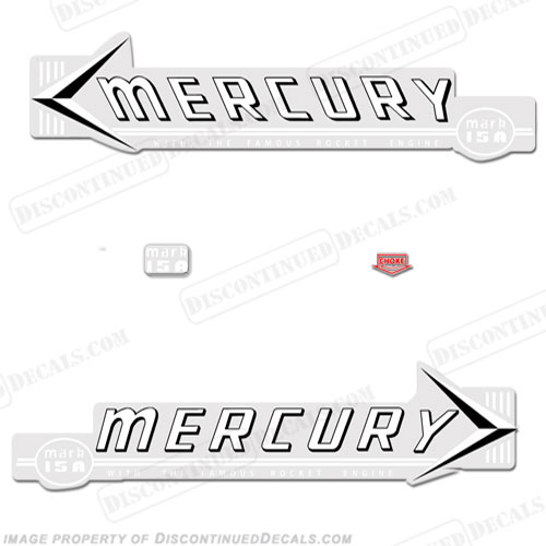 Mercury 1959 Mark 15A MK6A White Decals INCR10Aug2021