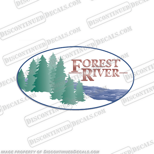 Forest River RV Graphic Small Decal - Door rv, motorhome, coach, carriage, fifthwheel, fifth, wheel, caravan, recreational, vehicle, forest, forrest, river, small, door, decal, sticker