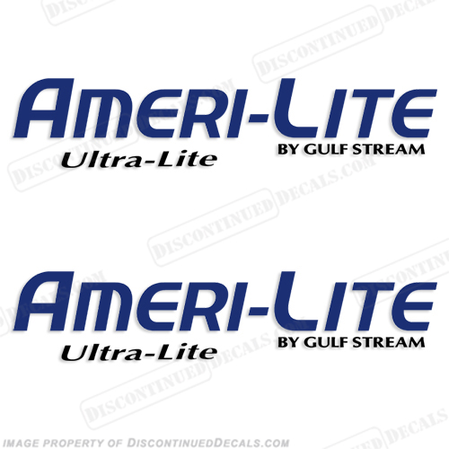 "Ameri-Lite Ultra-Lite" by Gulfstream RV Decals (Set of 2) - 2 Color  ameri lite, ultra lite, ameri light, ultra light, ultra-lite, ameri-lite, INCR10Aug2021