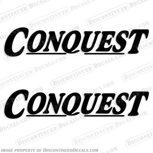 Gulfstream Conquest RV Decals (Set of 2) - Any Color! conquest, by, gulstream, rv, motorhome, travel, trailer, decals, stickers, kit, style, 2, camper, any, color, set, of, 2, two