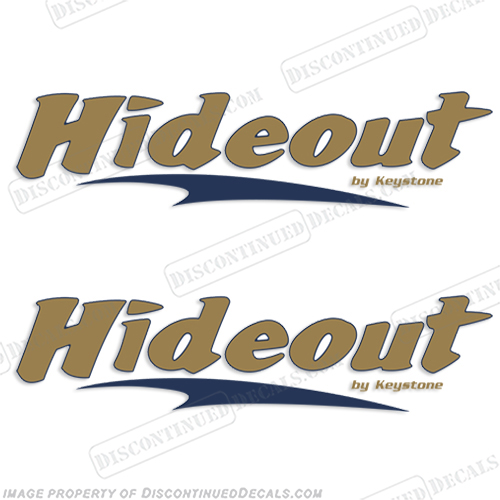 Hideout by Keystone RV Decals Style 2 (Set of 2) hide out, hide-out, INCR10Aug2021