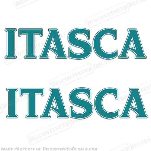 Itasca RV Decals (Set of 2) - Teal rv, motorhome, coach, carriage, fifthwheel, fifth, wheel, caravan, recreational, vehicle, itasca, INCR10Aug2021