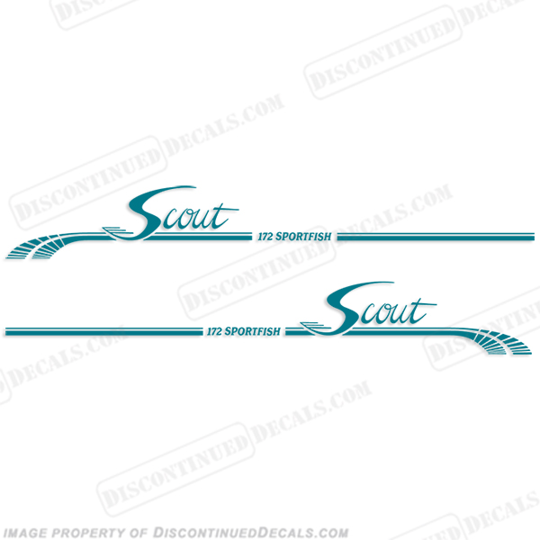 Scout 172 Sportfish Boat Logo Decals - Any Color! INCR10Aug2021
