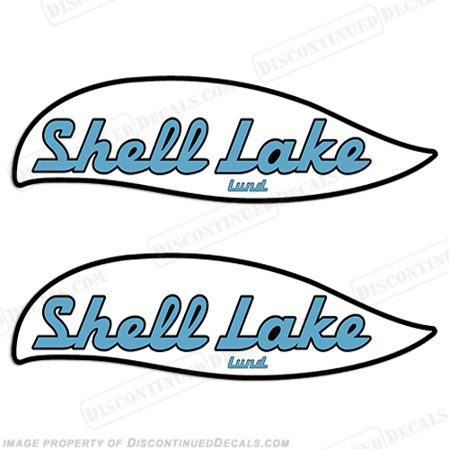 Shell Lake Lund Boat Decals - 1970's INCR10Aug2021