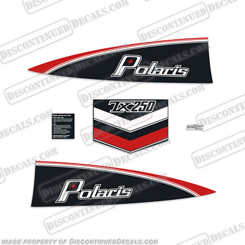 Polaris TX250 Snowmobile Decals snowmobile, decals, polaris, tx250, sled, hood, stickers