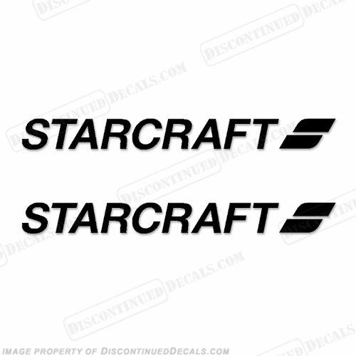 Starcraft Boat Logo Decals (Set of 2) - Style 3 - Any Color! INCR10Aug2021