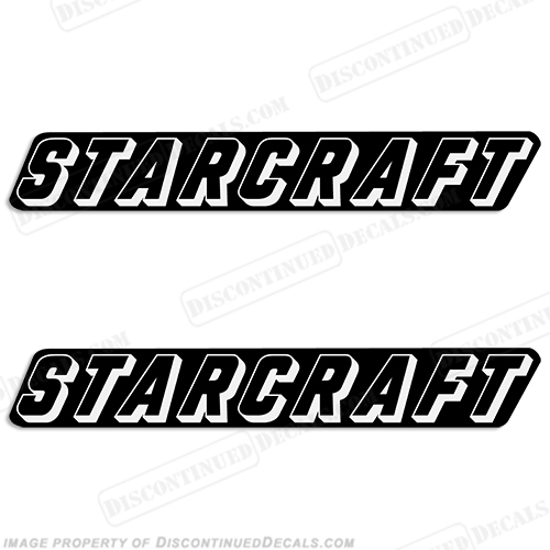 Starcraft Boat Logo Decals (Set of 2) - Style 5 - Any Color! INCR10Aug2021
