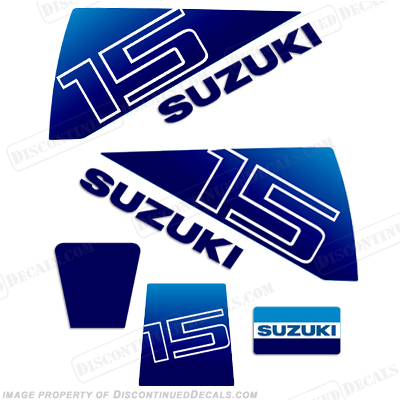 Suzuki 15hp Decal Kit - 1980's INCR10Aug2021