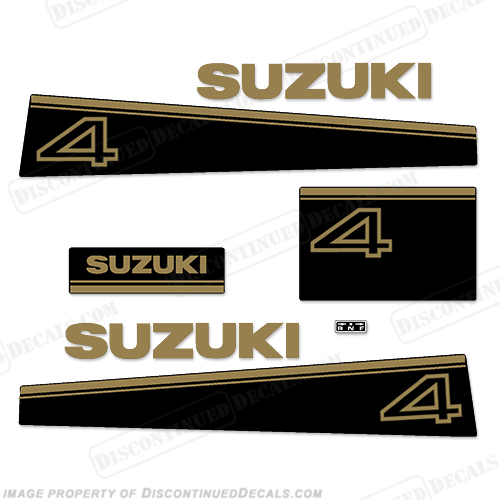 Suzuki 4hp DT4 Decal Kit - Late 80's to Early 90's INCR10Aug2021