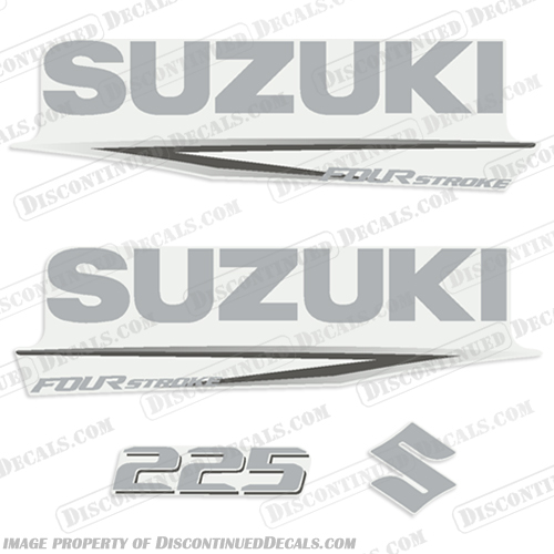 Suzuki 225 Fourstroke New 2020 and Up suzuki, 225, 225hp,2020, 2021, 2022, 2023, 2024, new, style, decal, decals, set, kit, stickers, outboard, engine, motor,