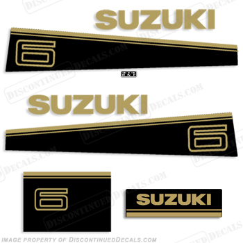Suzuki 6hp Decal Kit - Late 80's to Early 90's INCR10Aug2021