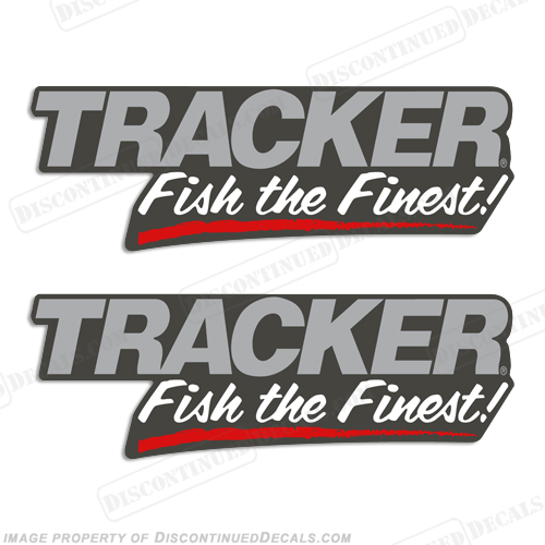 Tracker Boats "Fish The Finest" Decals (set of 2) Fish, the, finest, Bass, tracker, basstracker, INCR10Aug2021